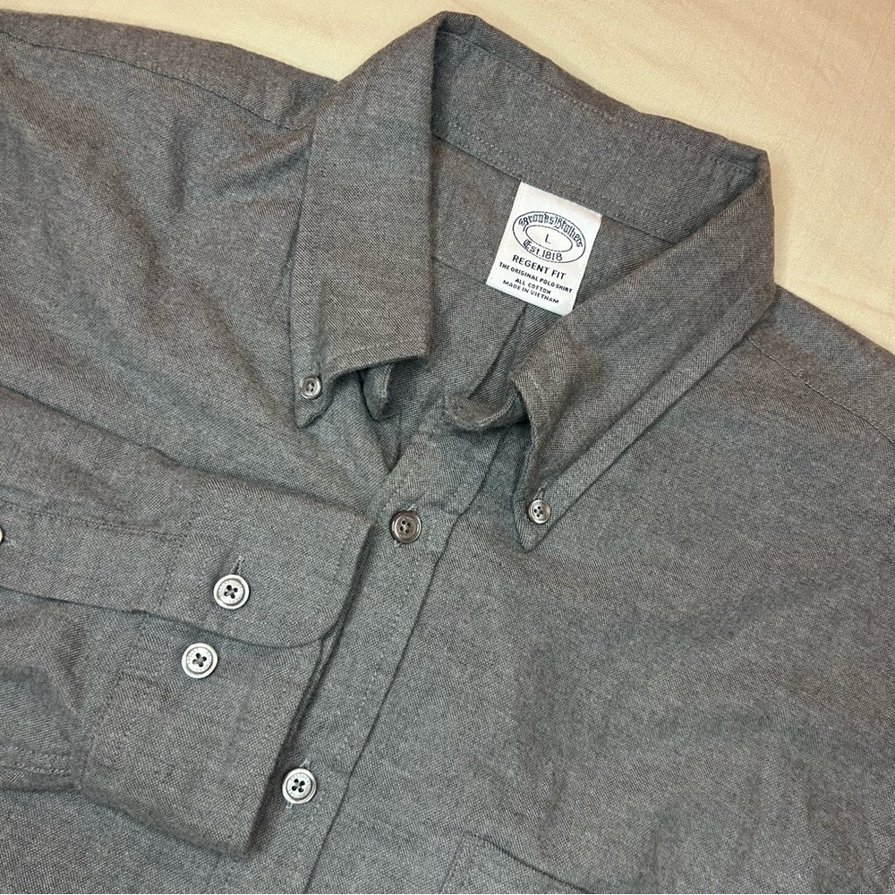 Brooks Brothers Charcoal Button-Up Shirt